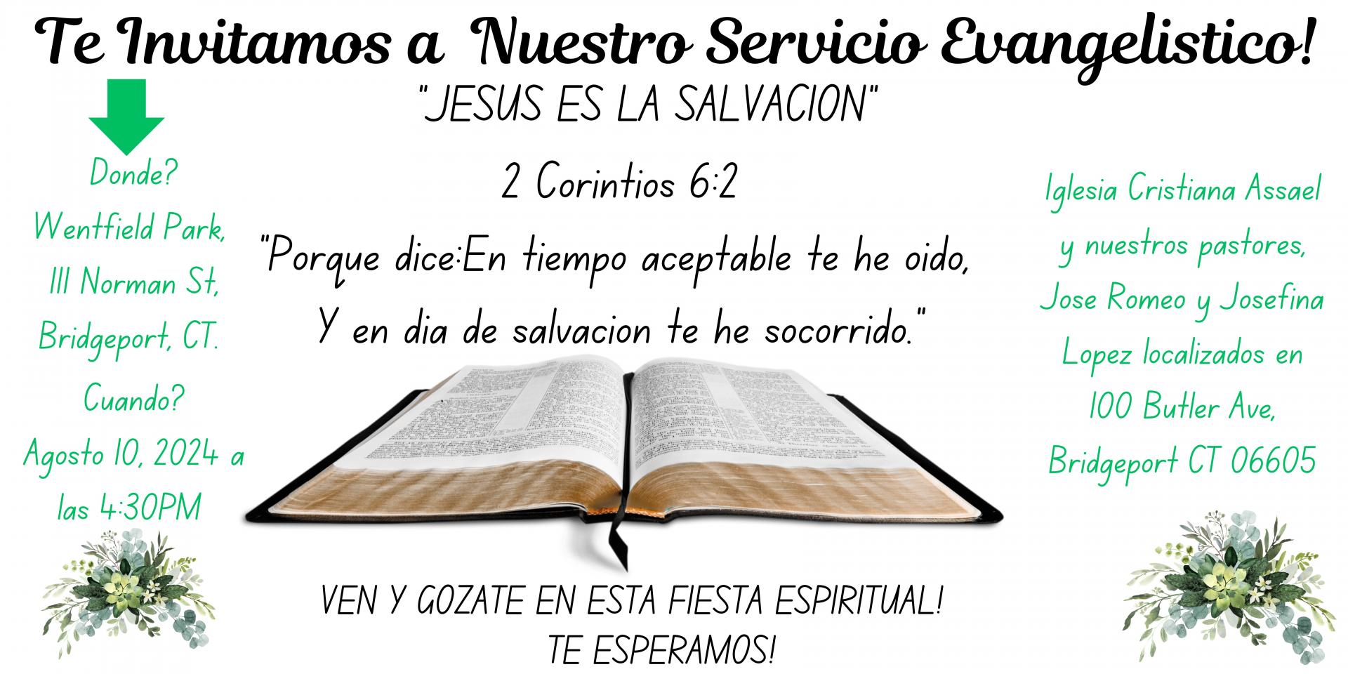 Buy tickets for “Jesus es la Salvación” Servicio Evangelistico/ “Jesus is the Salvation” Evangelistic Service “Jesus es la Salvación” Servicio Evangelistico/ “Jesus is the Salvation” Evangelistic Service
