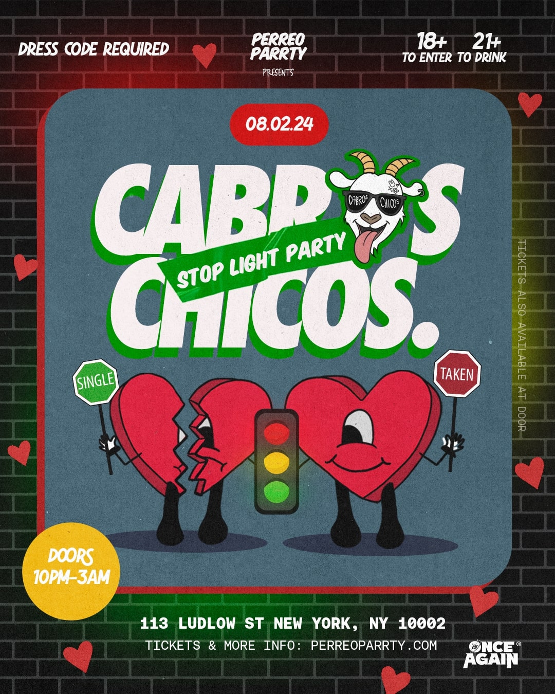 Buy tickets for Cabros Chicos- Stop Light Party - 18+ Reggaeton & Hip-Hop Party Cabros Chicos- Stop Light Party - 18+ Reggaeton & Hip-Hop Party