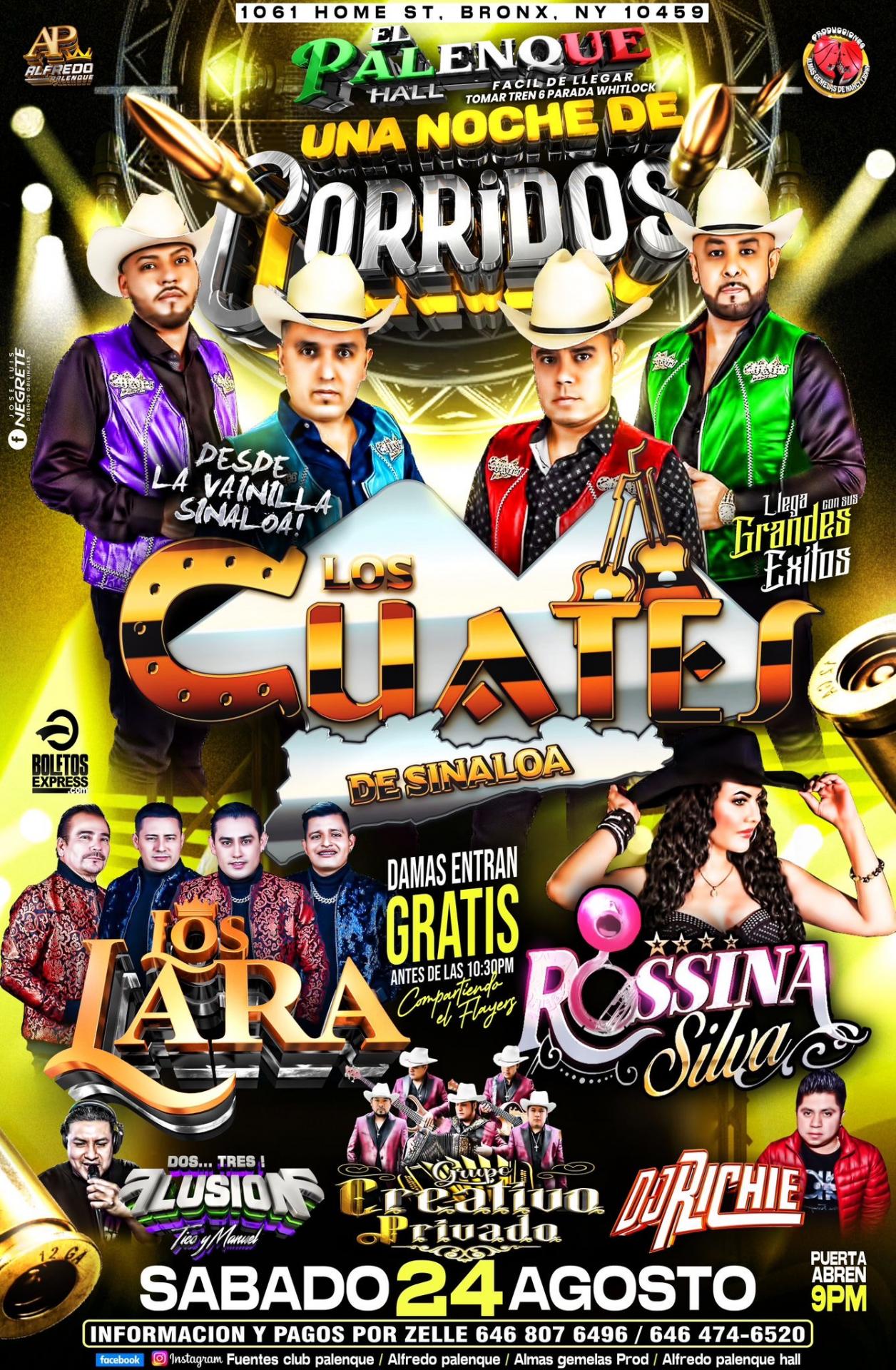 Buy tickets for NOCHE DE CORRIDOS - LOS CUATES DE SINALOA NOCHE DE CORRIDOS - LOS CUATES DE SINALOA
