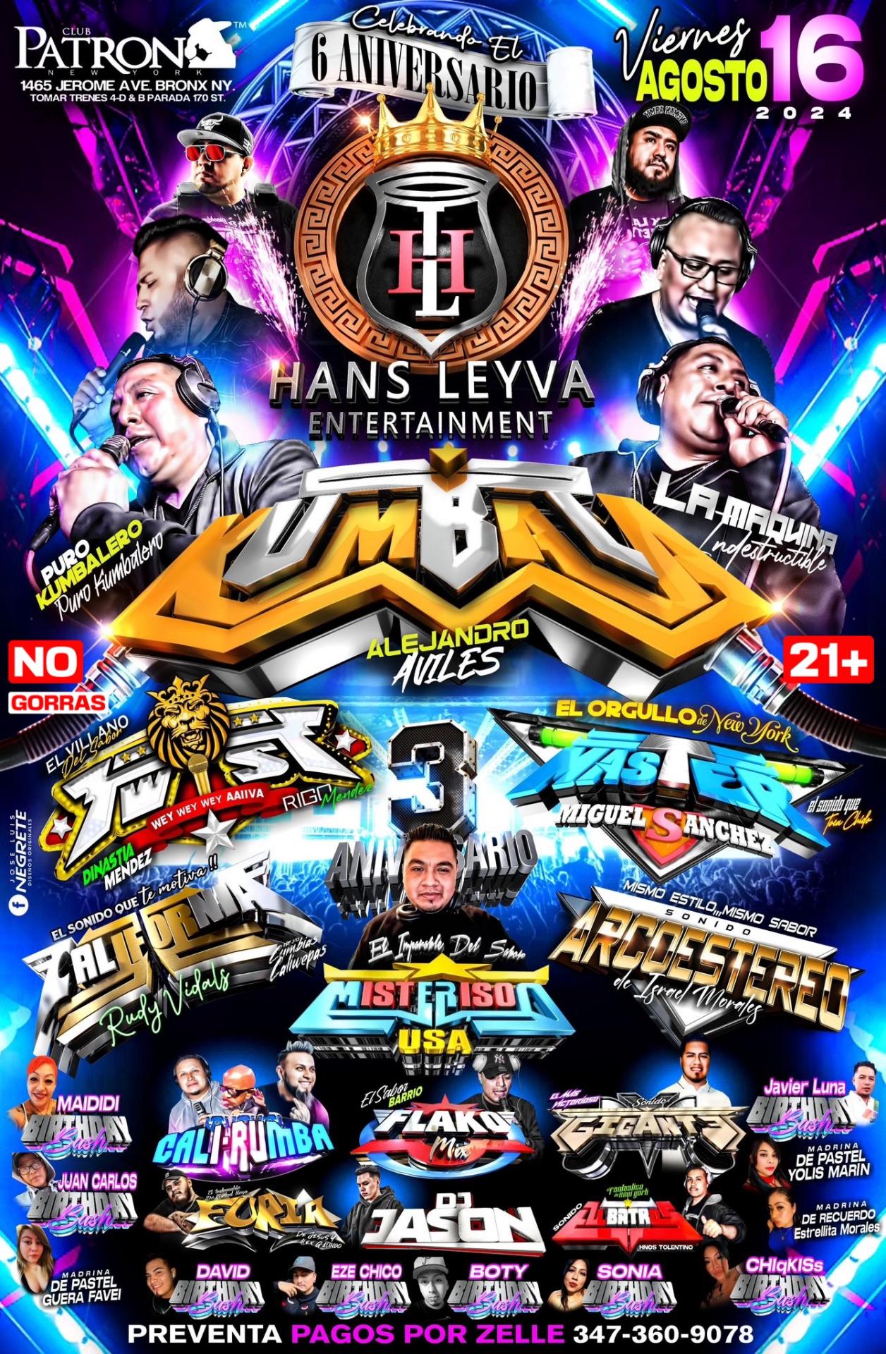 Buy tickets for CELEBRANDO EL 6TO ANIVERSARIO HANS LEYVA ENTERTAIMENT CELEBRANDO EL 6TO ANIVERSARIO HANS LEYVA ENTERTAIMENT