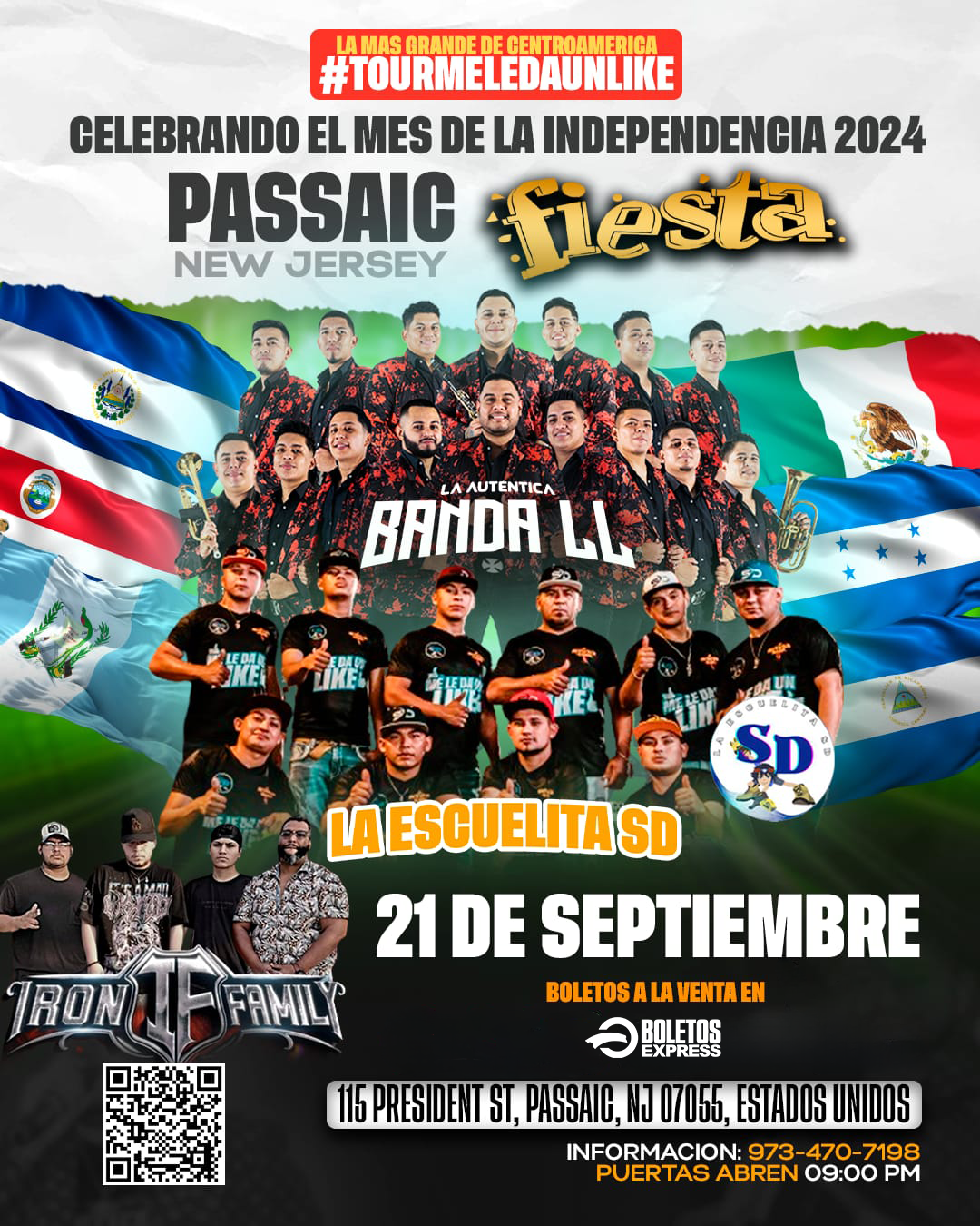 Buy tickets for LA AUTENTICA BANDA LL , LA ESCUELITA SD y THE IRON FAMILY EN CONCIERTO - NEW JERSY ! LA AUTENTICA BANDA LL , LA ESCUELITA SD y THE IRON FAMILY EN CONCIERTO - NEW JERSY !