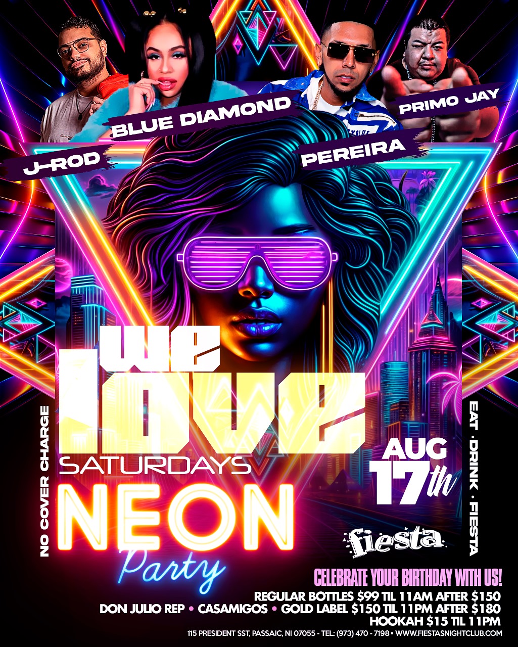 Buy tickets for BLUE DIAMOND, J-ROD, PEREIRA, PRIMO JAY IN NEON PARTY BLUE DIAMOND, J-ROD, PEREIRA, PRIMO JAY IN NEON PARTY