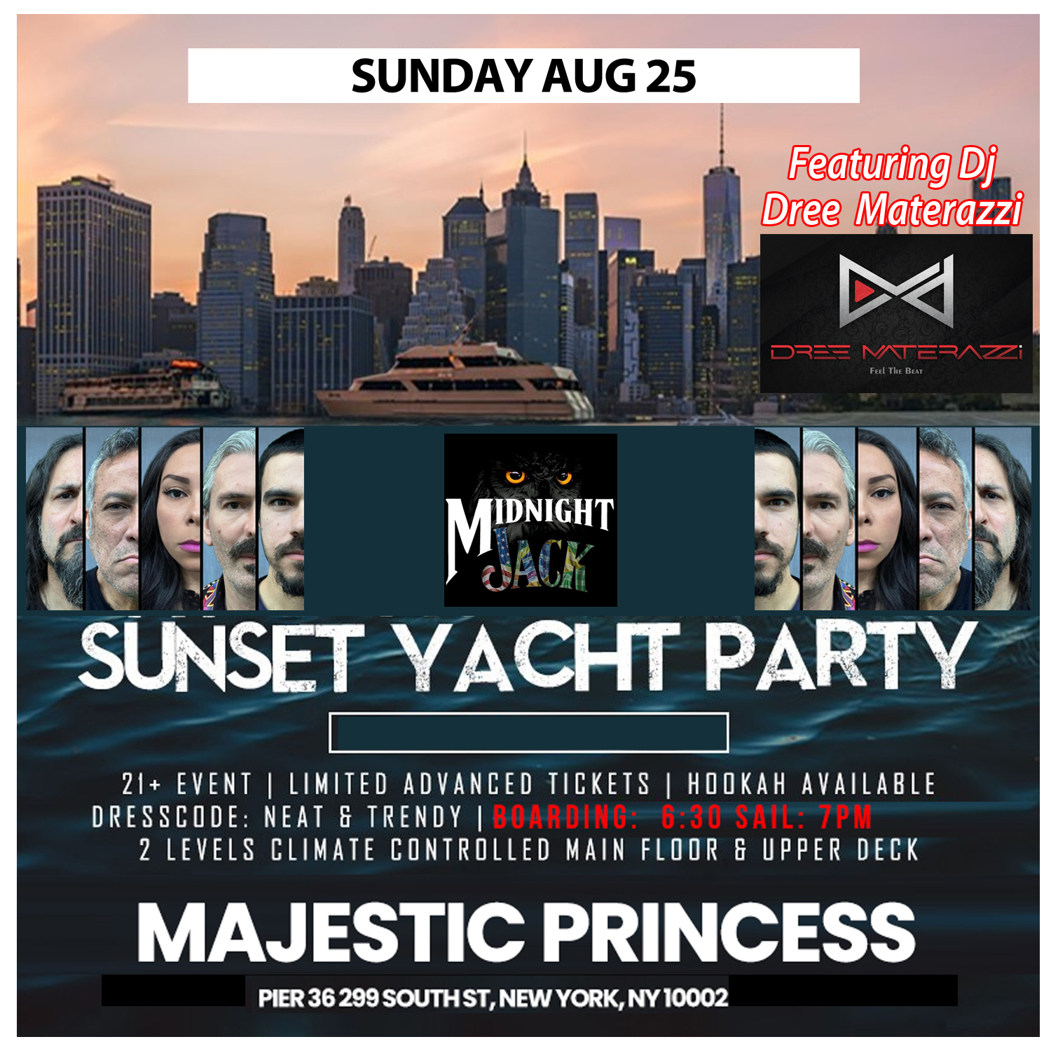 Buy tickets for Sunset party with Midnight Jack w/ DJ DREE Sunset party with Midnight Jack w/ DJ DREE