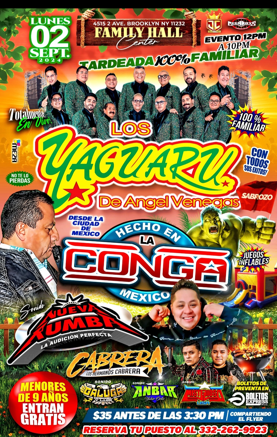Buy tickets for LOS YAGUARU DE ANGEL VENEGAS - TARDEADA 100% FAMILIAR LOS YAGUARU DE ANGEL VENEGAS - TARDEADA 100% FAMILIAR