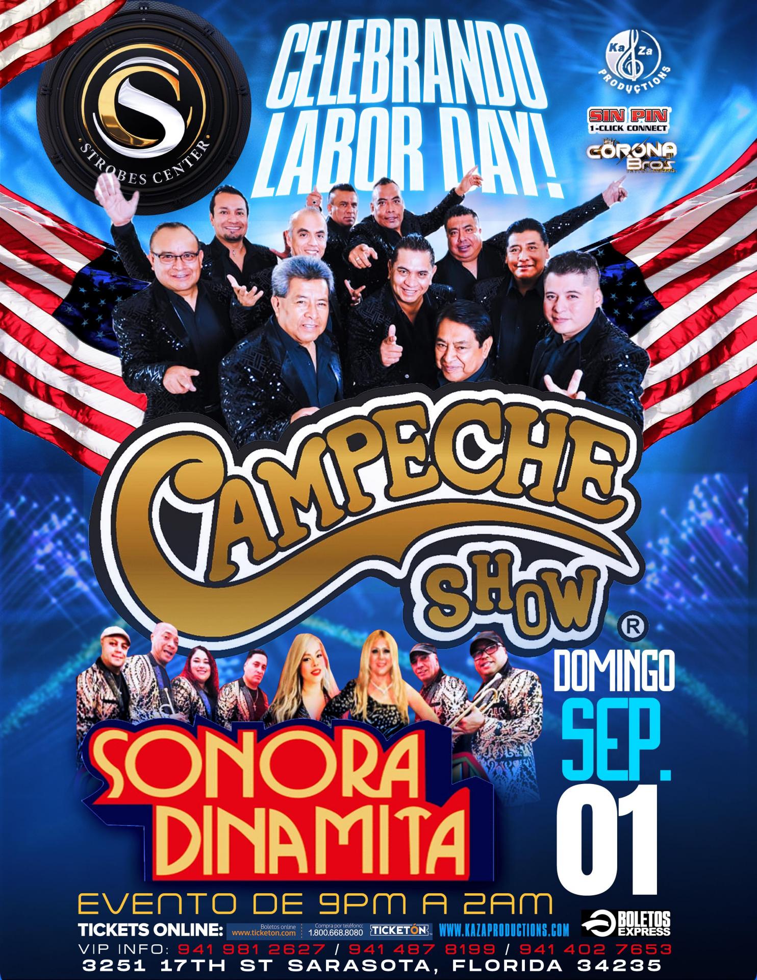 Buy tickets for CAMPECHE SHOW - SONORA DINAMITA EN SARASOTA FLORIDA CAMPECHE SHOW - SONORA DINAMITA EN SARASOTA FLORIDA