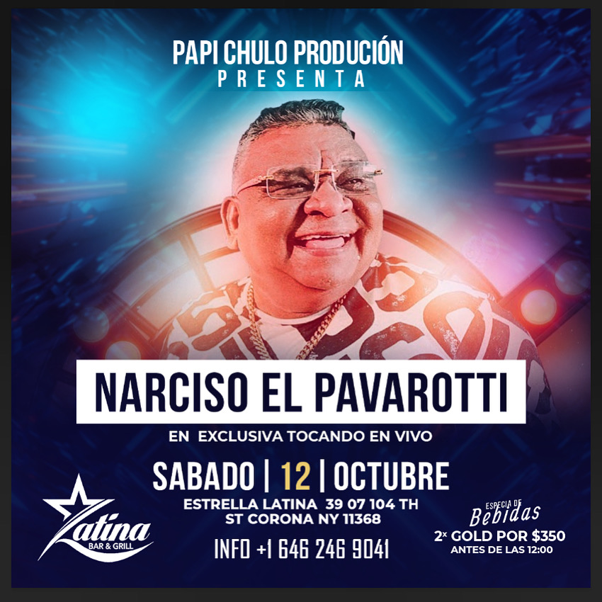 Buy tickets for Narciso el Pavarotti en Estrella Latina Bar & Grill Narciso el Pavarotti en Estrella Latina Bar & Grill