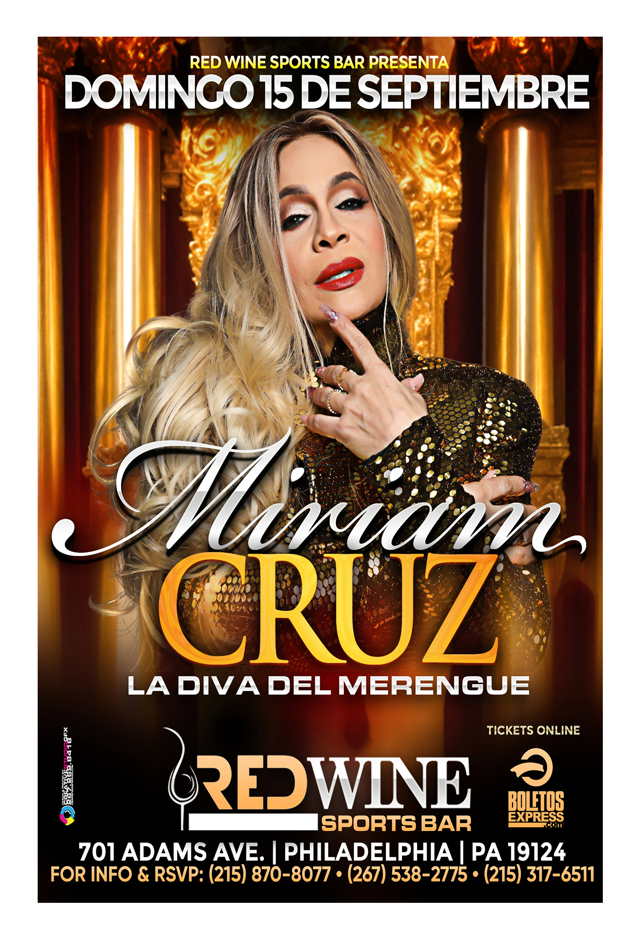 MIRIAM CRUZ LA DIVA DEL MERENGUE Tickets BoletosExpress