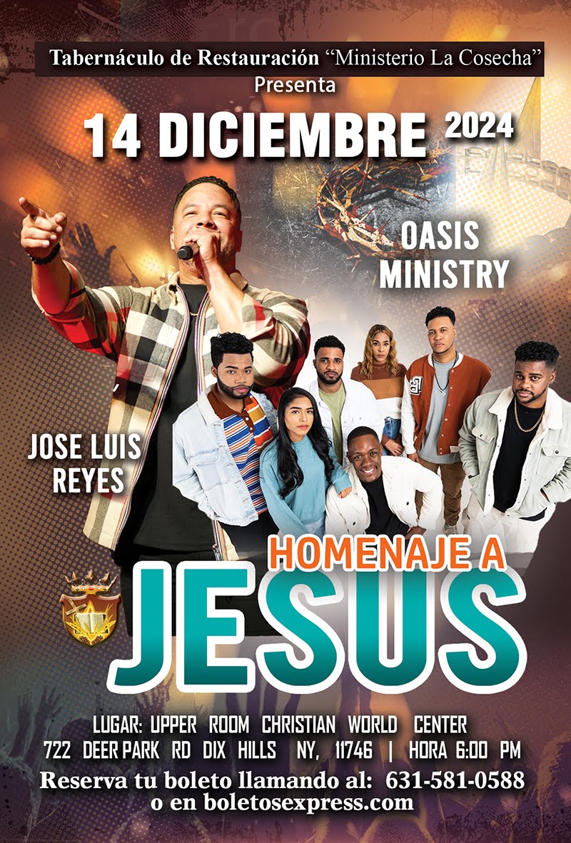 Buy tickets for HOMENAJE A JESUS, Oasis Ministry y Jose Luis Reyes HOMENAJE A JESUS, Oasis Ministry y Jose Luis Reyes