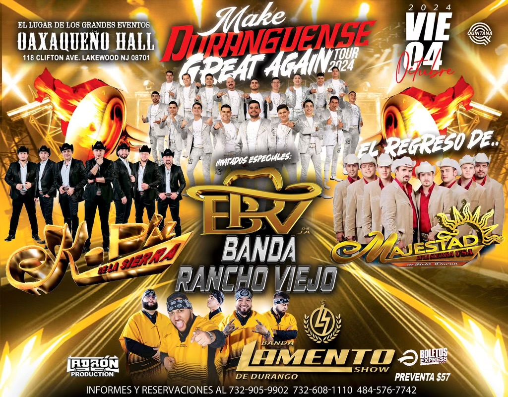 Buy tickets for MAKE DURANGUENSE GREAT AGAIN TOUR 2024 - BANDA RANCHO VIEJO MAKE DURANGUENSE GREAT AGAIN TOUR 2024 - BANDA RANCHO VIEJO