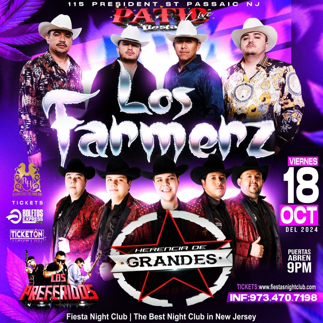Buy tickets for LOS FARMERZ, HERENCIA DE GRANDES, LOS PREFERIDOS LOS FARMERZ, HERENCIA DE GRANDES, LOS PREFERIDOS