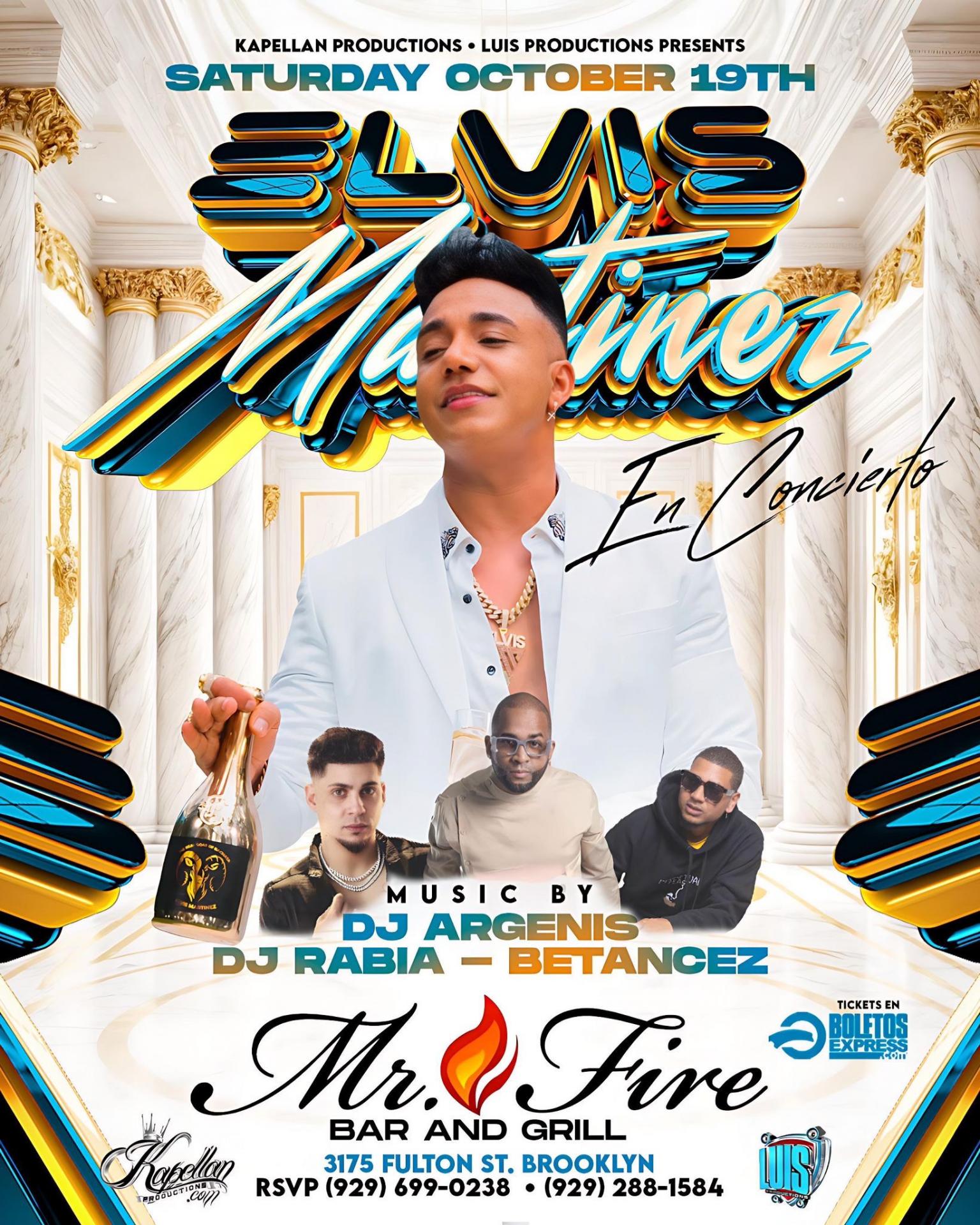 Buy tickets for ELVIS MARTINEZ EN CONCIERTO (Luis) ELVIS MARTINEZ EN CONCIERTO (Luis)