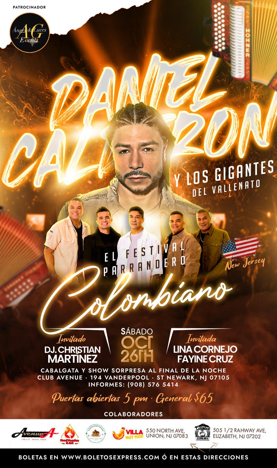 Buy tickets for DANIEL CALDERON Y LOS GIGANTES DEL VALLENATO DANIEL CALDERON Y LOS GIGANTES DEL VALLENATO