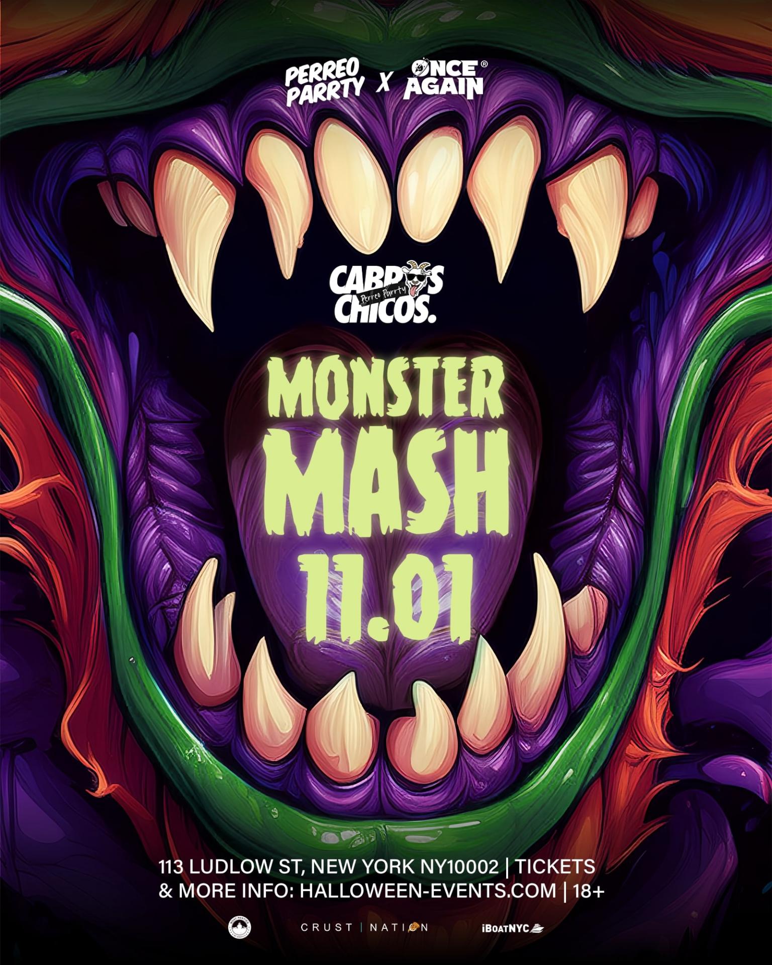 Buy tickets for Cabros Chicos - Monster Mash - 18+ Latin & Reggaeton Dance Party Cabros Chicos - Monster Mash - 18+ Latin & Reggaeton Dance Party
