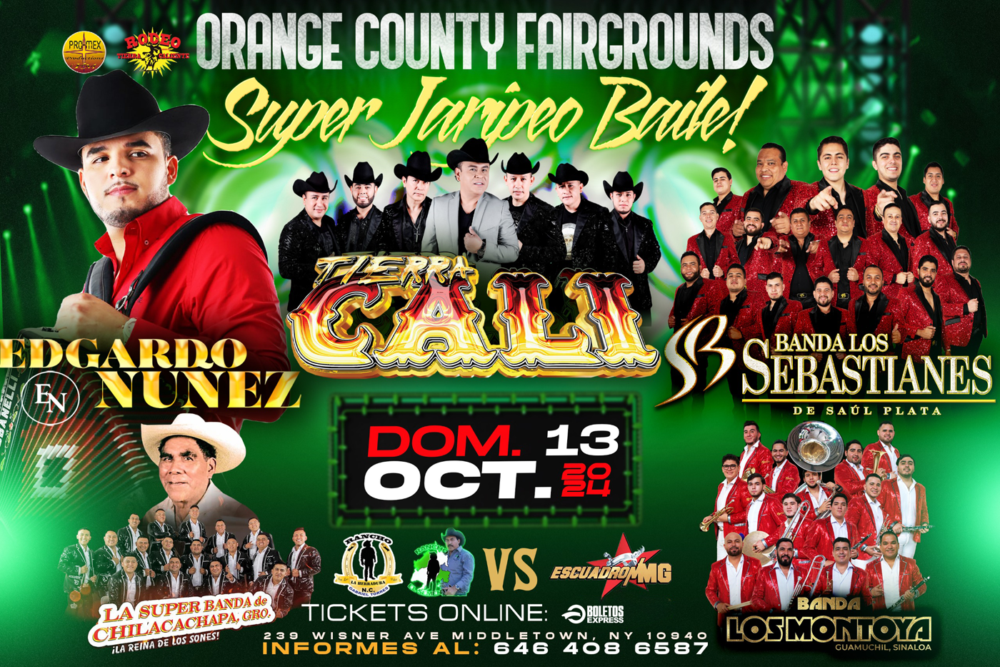 CANCELLED SUPER JARIPEO BAILE EDGARDO NUÑEZ / TIERRA CALI / BANDA