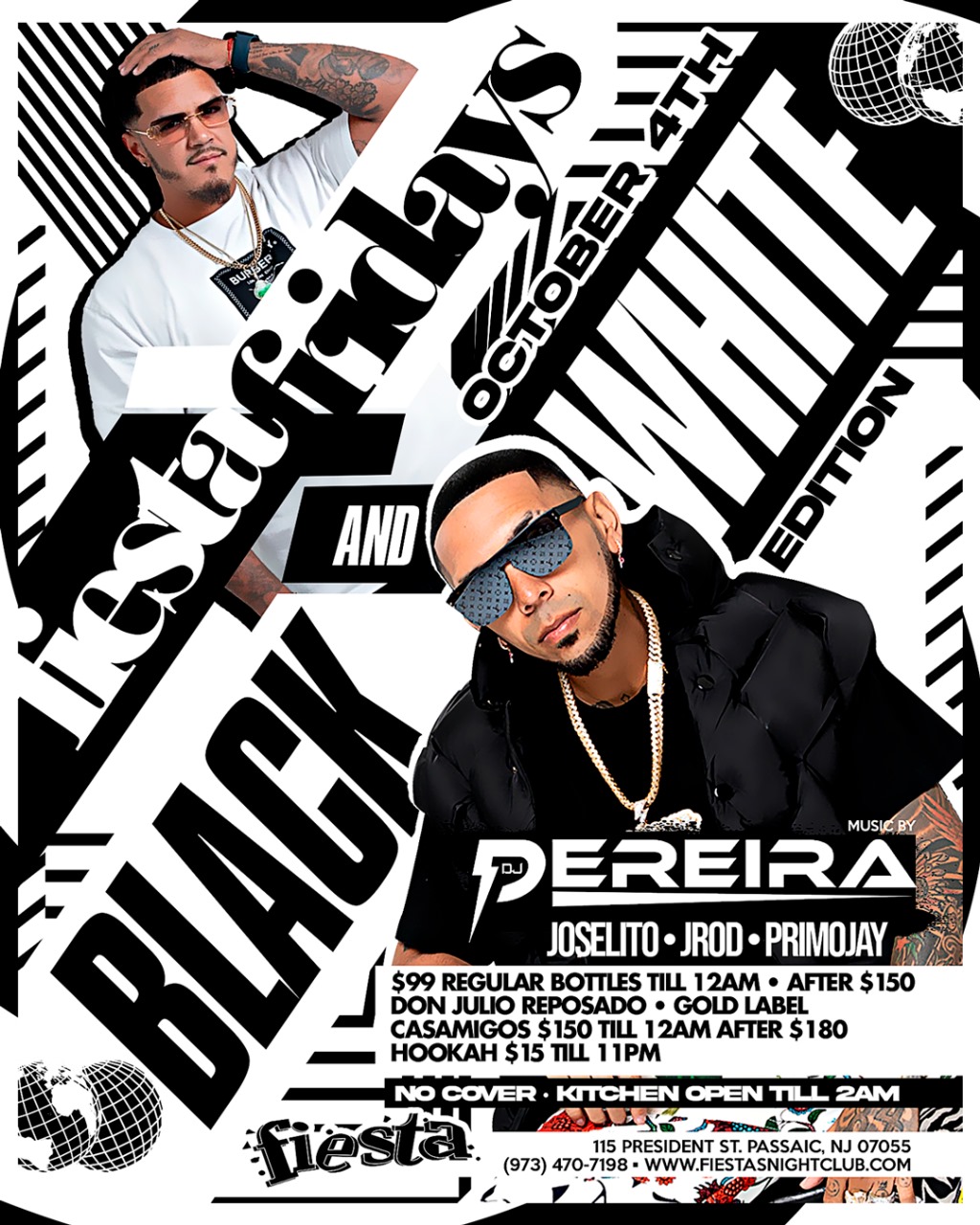 Buy tickets for DJ PEREIRA, JOSELITO, JROD, PRIMOJAY, BLACK AND WHITE EDITION DJ PEREIRA, JOSELITO, JROD, PRIMOJAY, BLACK AND WHITE EDITION