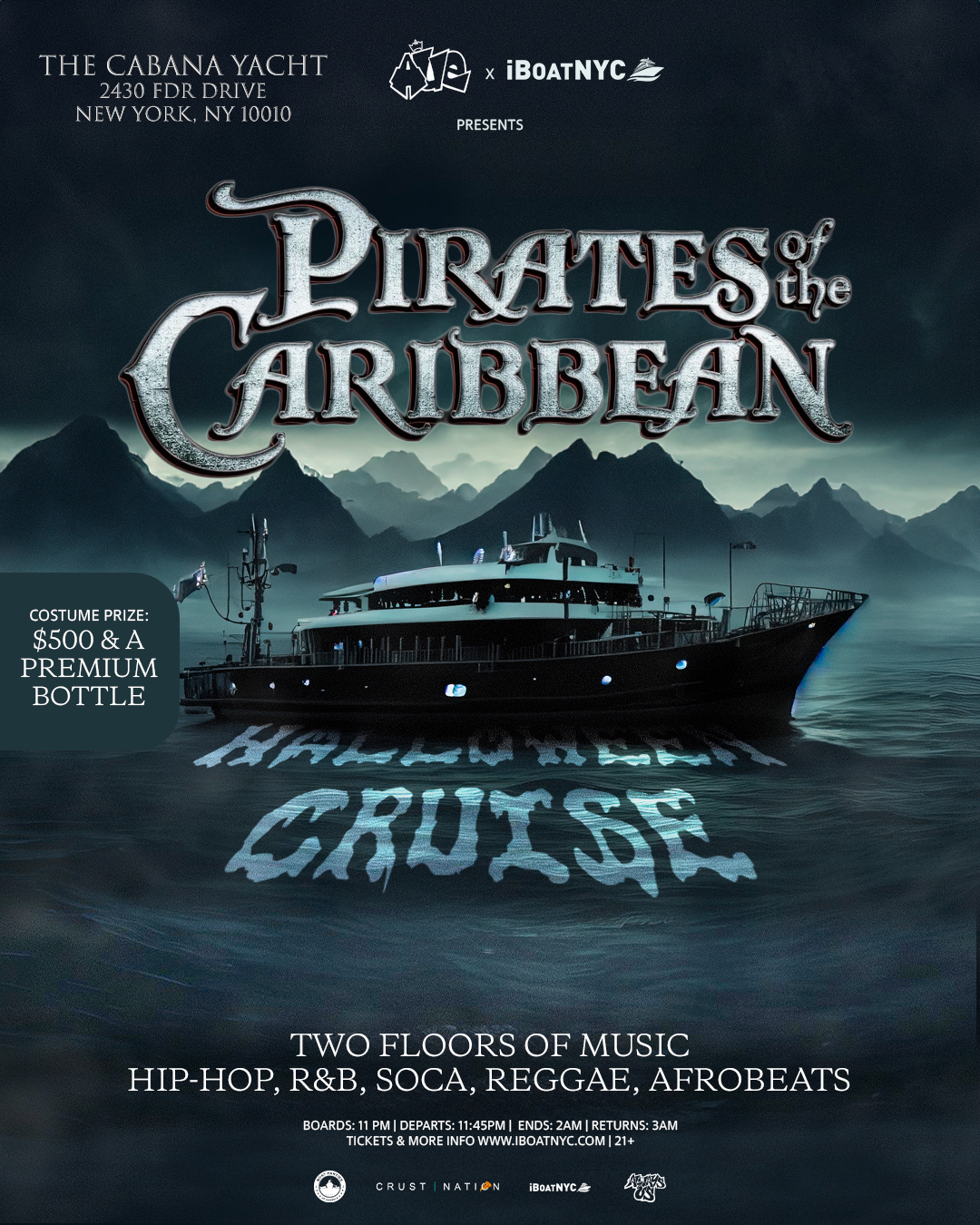Buy tickets for HALLOWEEN BOAT PARTY | Soca Reggae Haunted Yacht Cruise HALLOWEEN BOAT PARTY | Soca Reggae Haunted Yacht Cruise