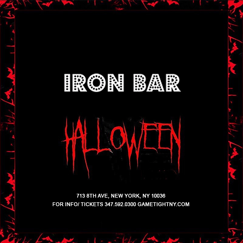Buy tickets for Iron Bar NYC Times Square Halloween party 2024 only $15 Iron Bar NYC Times Square Halloween party 2024 only $15