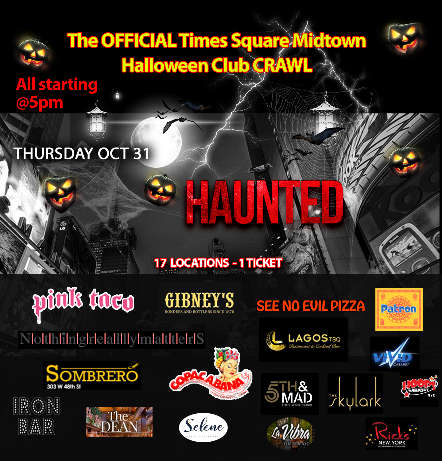 Buy tickets for MIDTOWN CRAWLOWEEN 2024 hosted by NY SEM PERRENGUE MIDTOWN CRAWLOWEEN 2024 hosted by NY SEM PERRENGUE