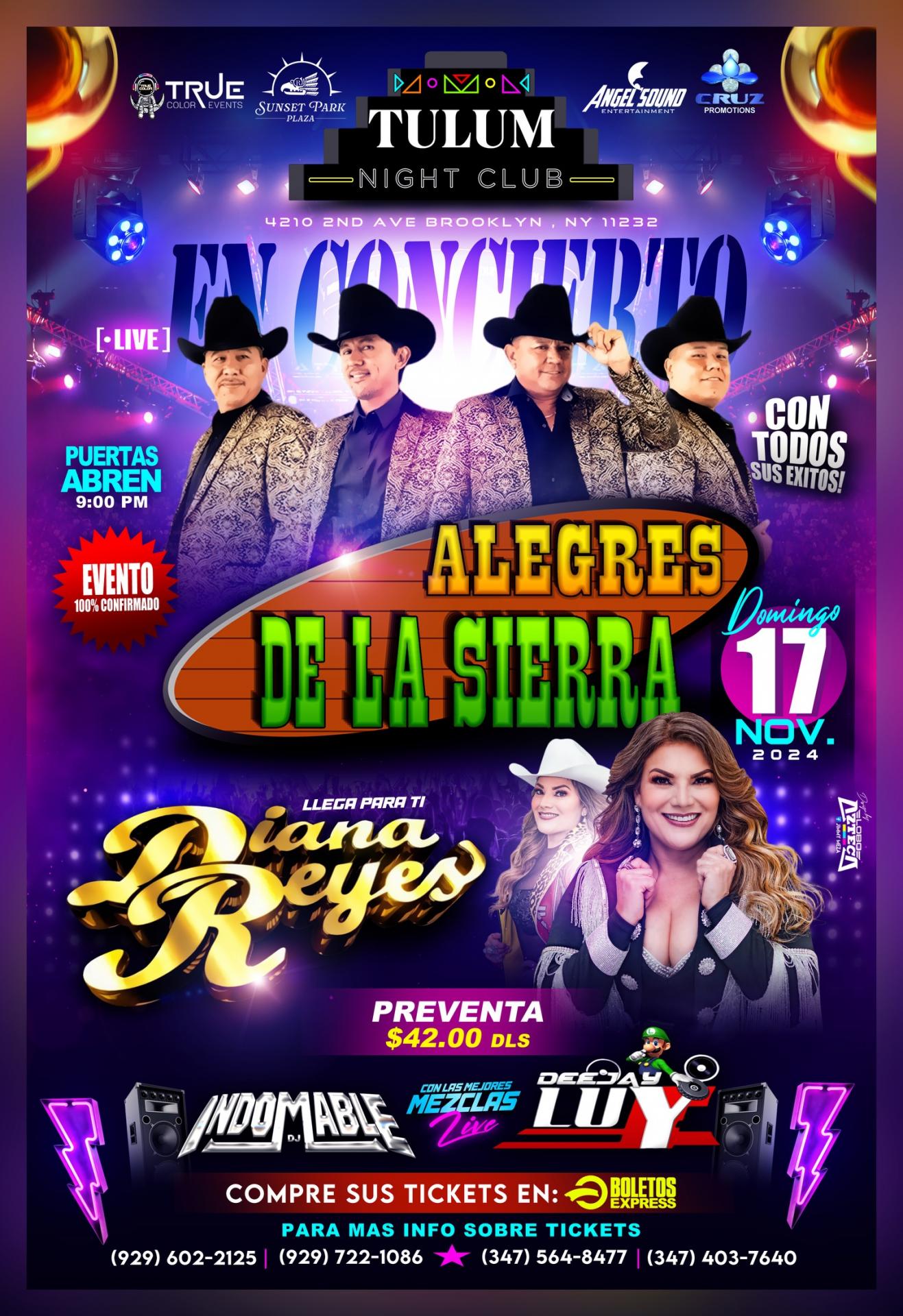Buy tickets for ALEGRES DE LA SIERRA & DIANA REYES ALEGRES DE LA SIERRA & DIANA REYES