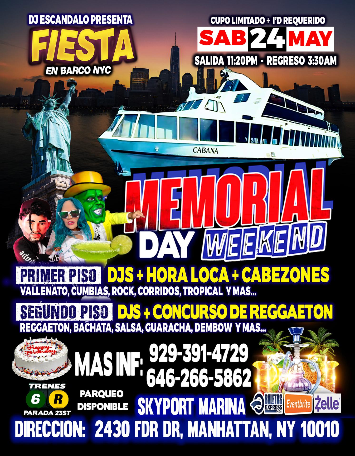 Buy tickets for Fiesta En Barco - Manhattan New York - Cupo Limitado Fiesta En Barco - Manhattan New York - Cupo Limitado