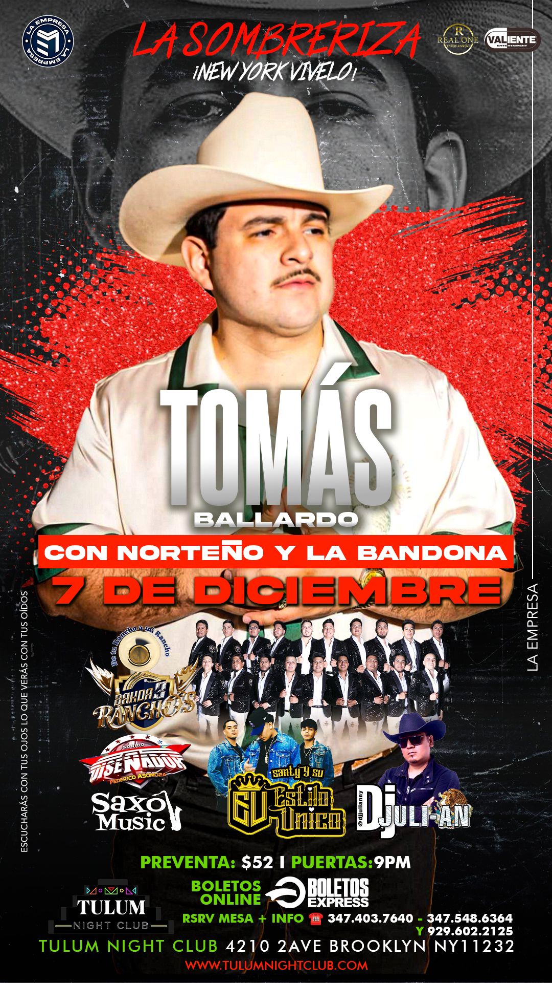 Buy tickets for Tomas Ballardo en concierto Full set con Norteño y Bandona Tomas Ballardo en concierto Full set con Norteño y Bandona