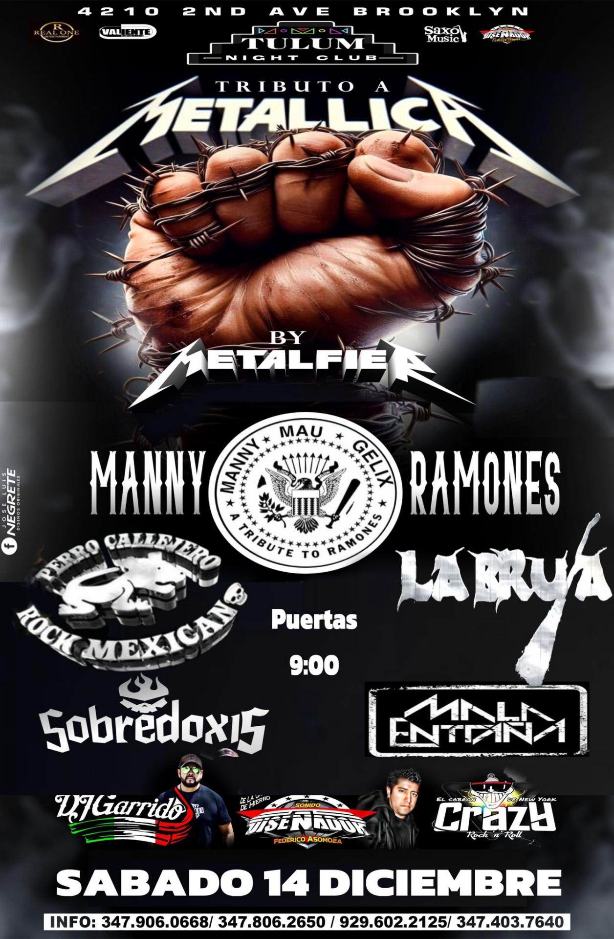 Buy tickets for Metallica Tributo / Ramones Tributo Metallica Tributo / Ramones Tributo