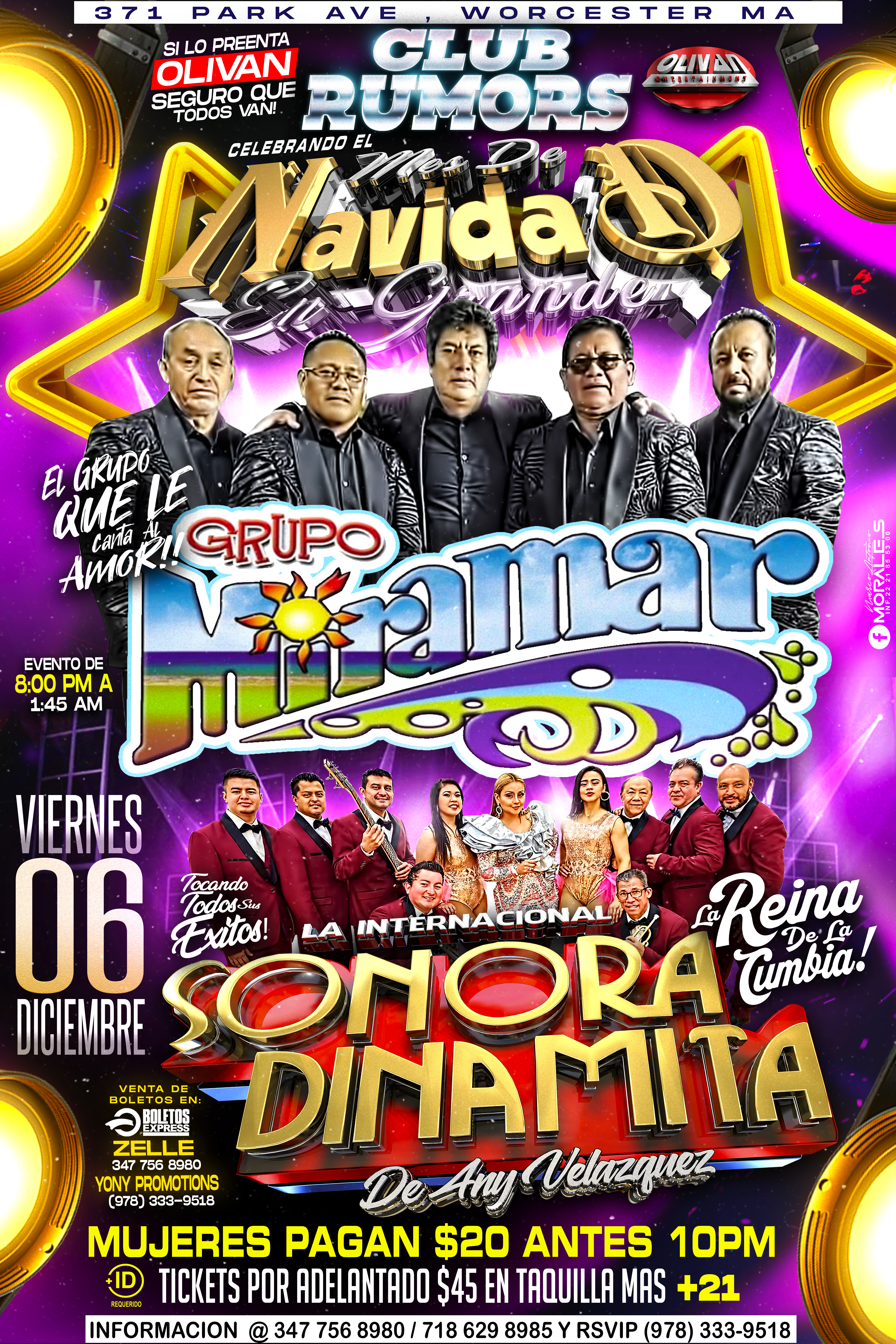 Buy tickets for Grupo Miramar & La international Sonora Dinamita Con Any Velasquez Grupo Miramar & La international Sonora Dinamita Con Any Velasquez