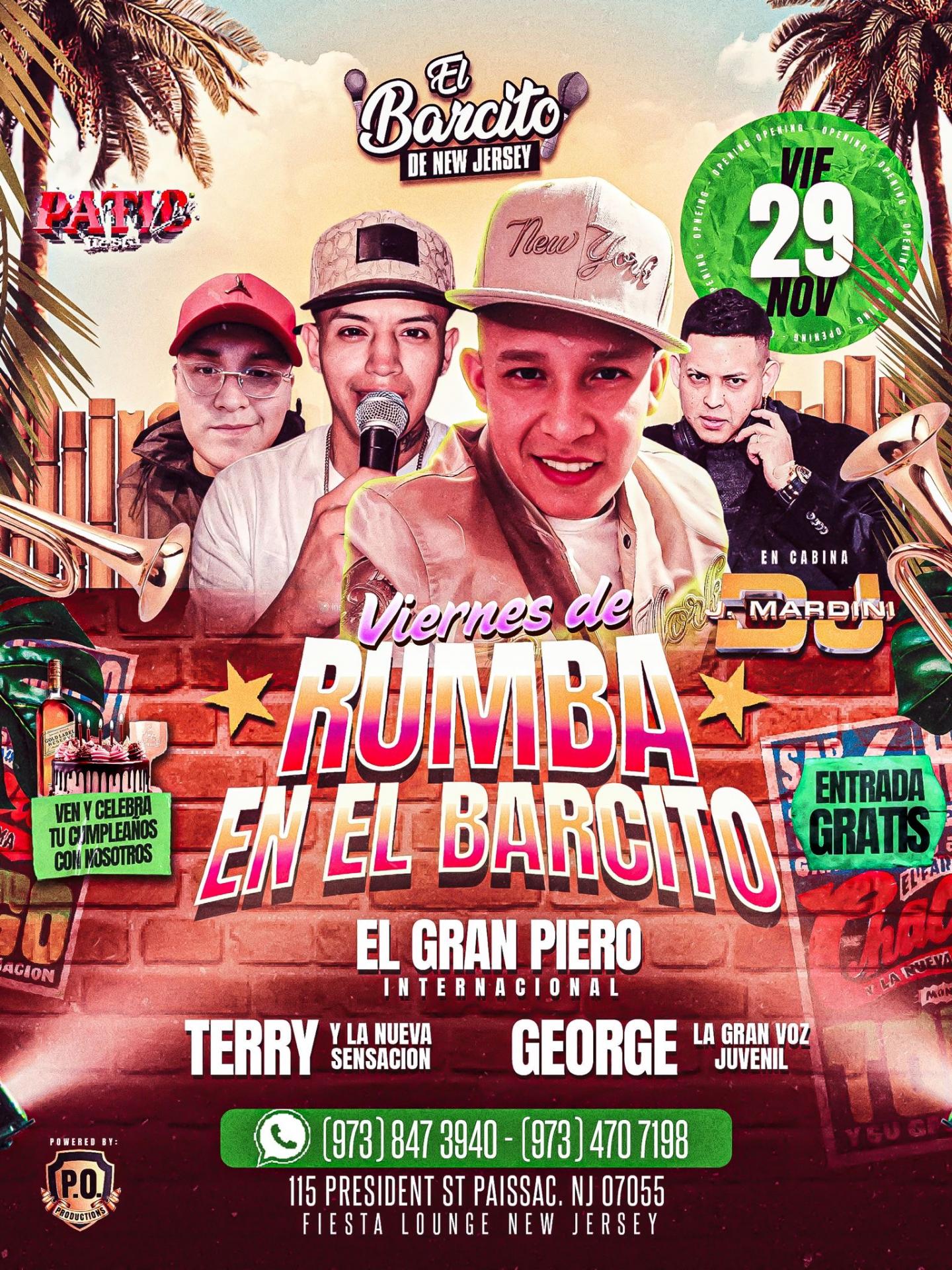 Buy tickets for EL GRAN PIERO, TERRY Y LA NUEVA SENSACION, GEORGE LA GRAN VOZ JUVENIL EL GRAN PIERO, TERRY Y LA NUEVA SENSACION, GEORGE LA GRAN VOZ JUVENIL