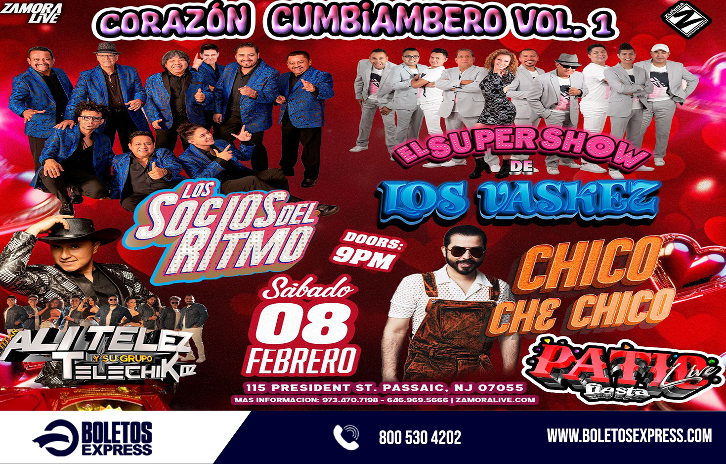 Buy tickets for LOS SOCIOS DEL RITMO, EL SUPER SHOW DE LOS VASKEZ, ALI TELEZ Y SU GRUPO TELECHICOZ, CHICO CHE CHICO LOS SOCIOS DEL RITMO, EL SUPER SHOW DE LOS VASKEZ, ALI TELEZ Y SU GRUPO TELECHICOZ, CHICO CHE CHICO