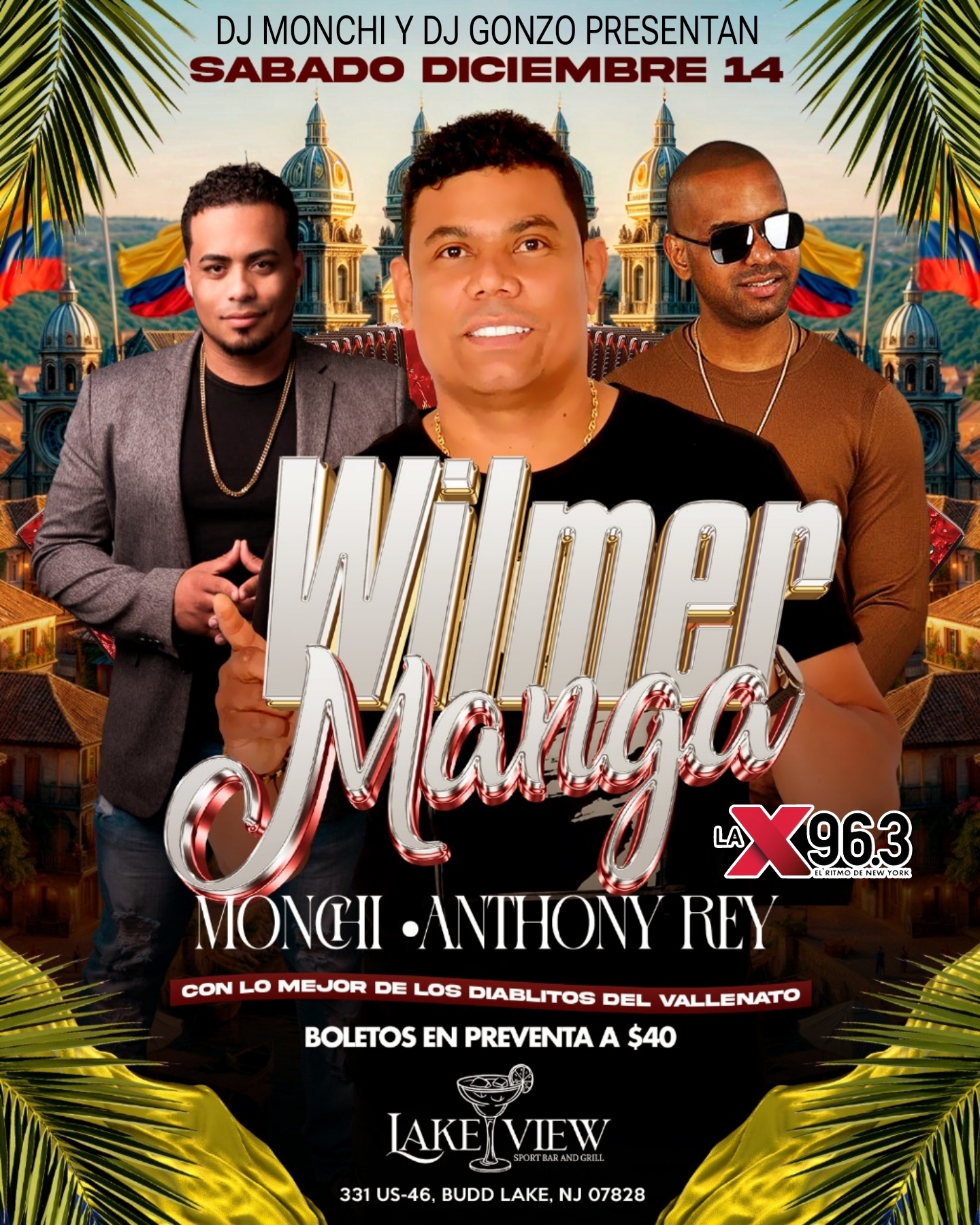 Buy tickets for Wilmer manga y dj anthony ray de la X96.3 Wilmer manga y dj anthony ray de la X96.3