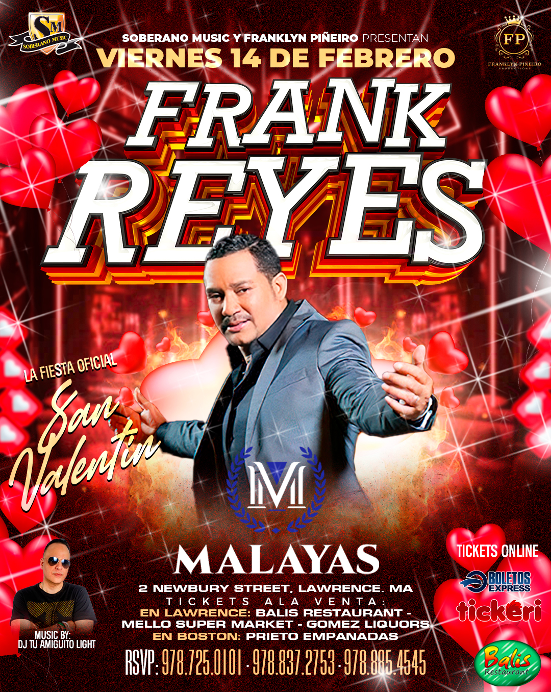 Frank Reyes Celebrando San Valentín Tickets - BoletosExpress