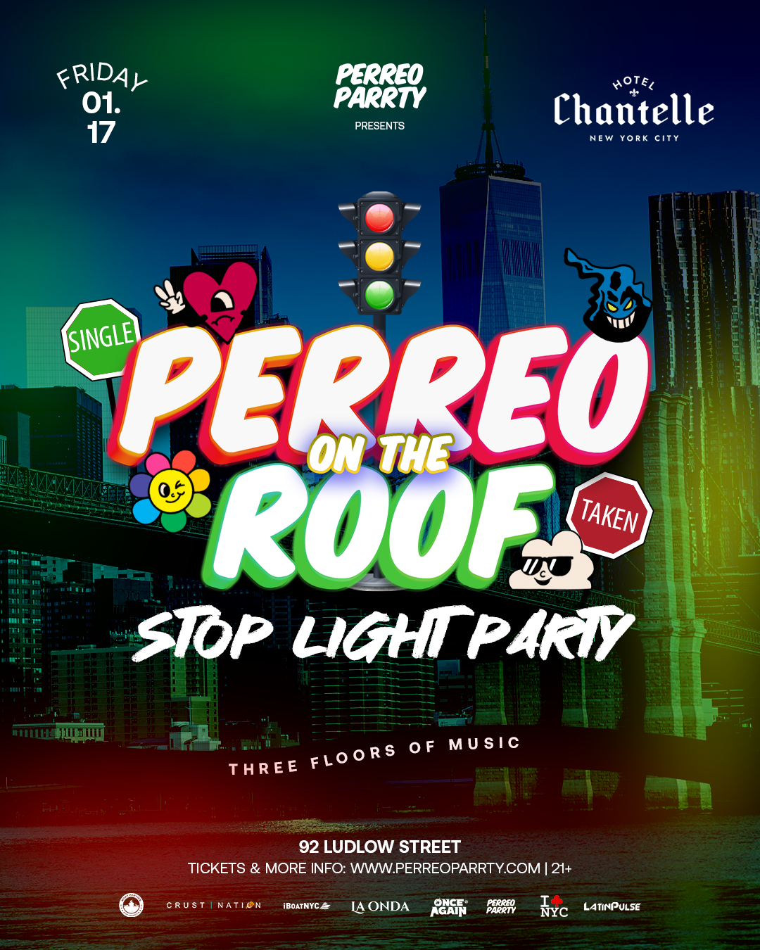 Buy tickets for PERREO on the ROOF - Latin & Reggaeton - Stop Light Party at Hotel Chantelle PERREO on the ROOF - Latin & Reggaeton - Stop Light Party at Hotel Chantelle