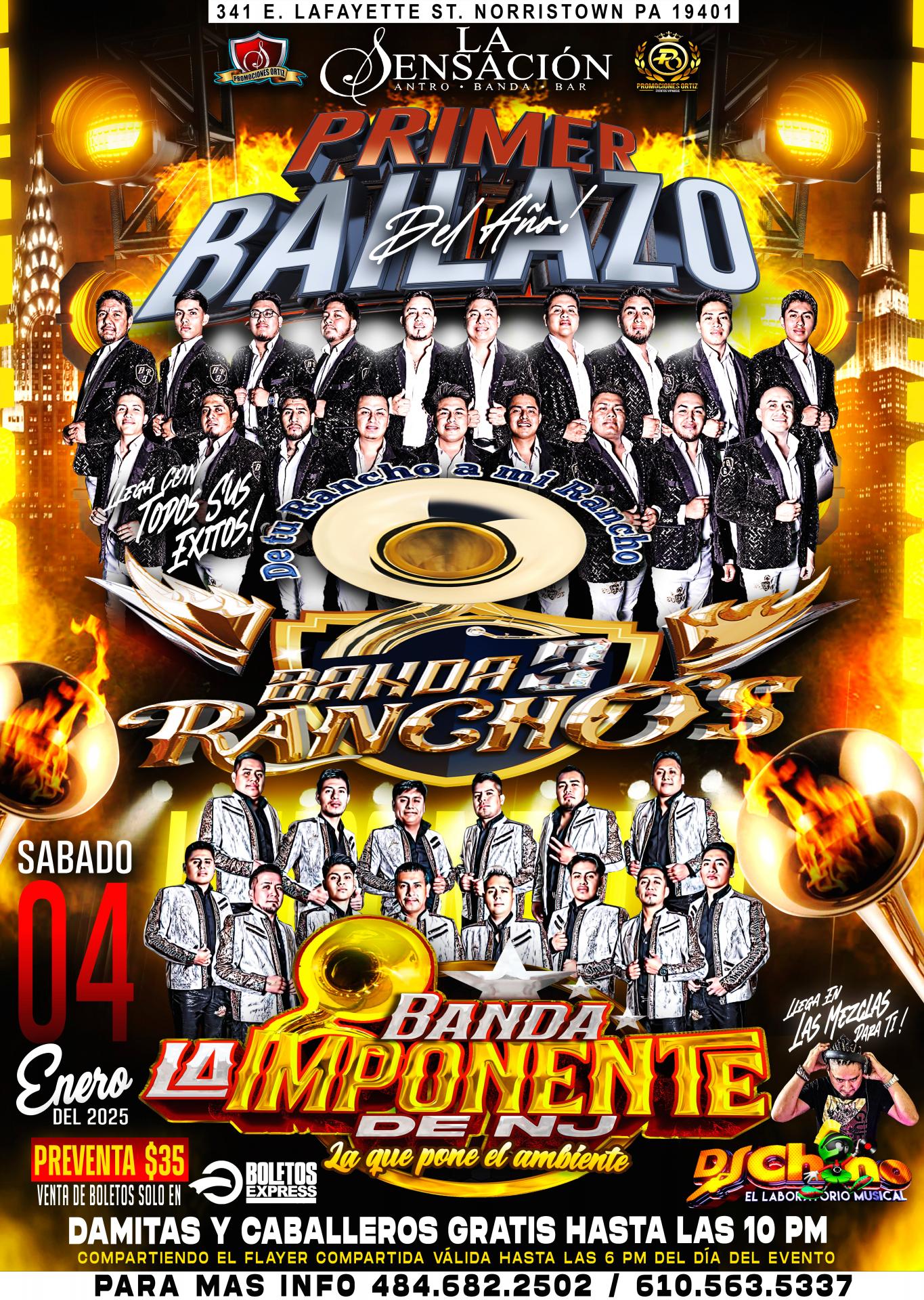 Buy tickets for BANDA 3 RANCHOS BANDA 3 RANCHOS