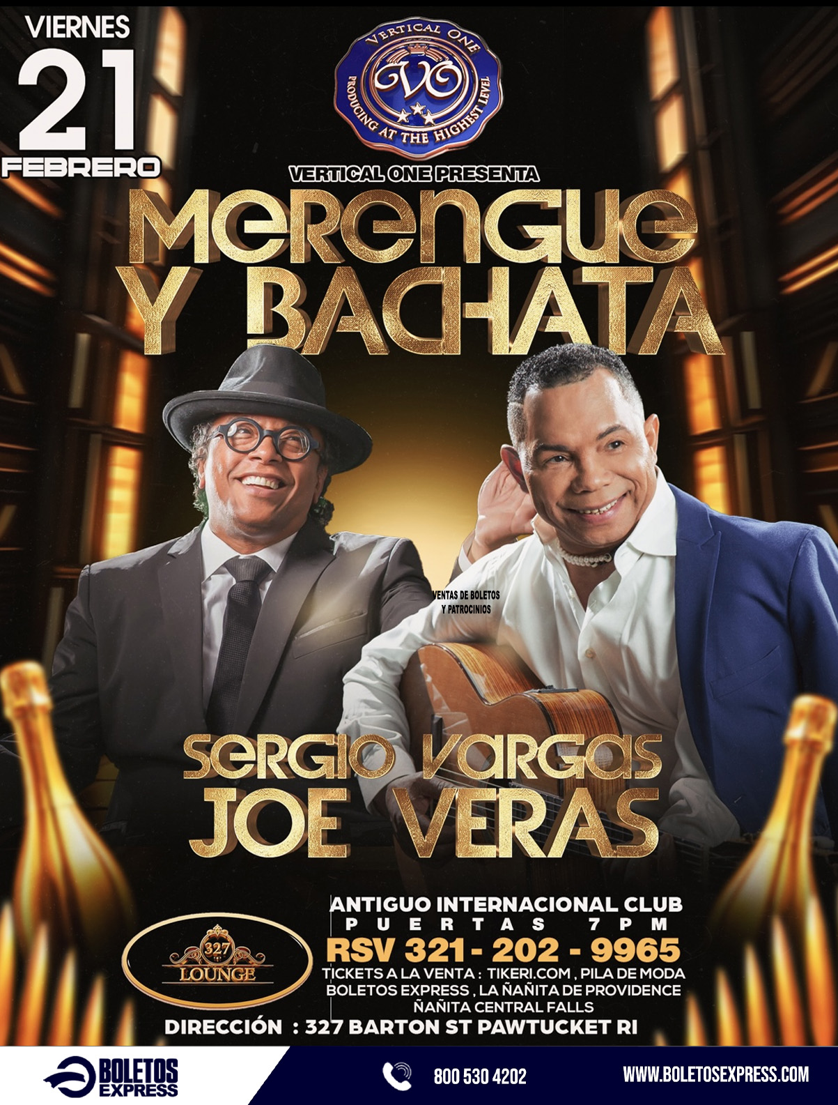 Buy tickets for SERGIO VARGAS Y JOE VERAS SERGIO VARGAS Y JOE VERAS