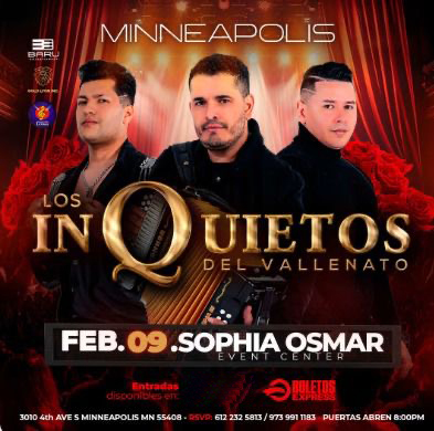 Buy tickets for Los Inquietos del Vallenato | Minneapolis, MN Los Inquietos del Vallenato | Minneapolis, MN