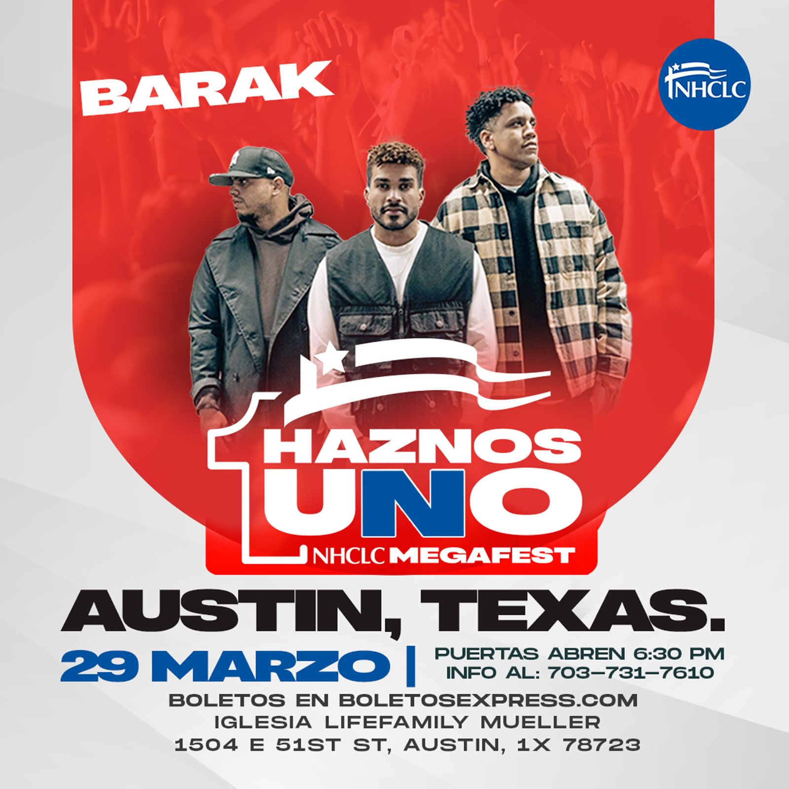 Buy tickets for NHCLC presenta Haznos Uno con BARAK NHCLC presenta Haznos Uno con BARAK