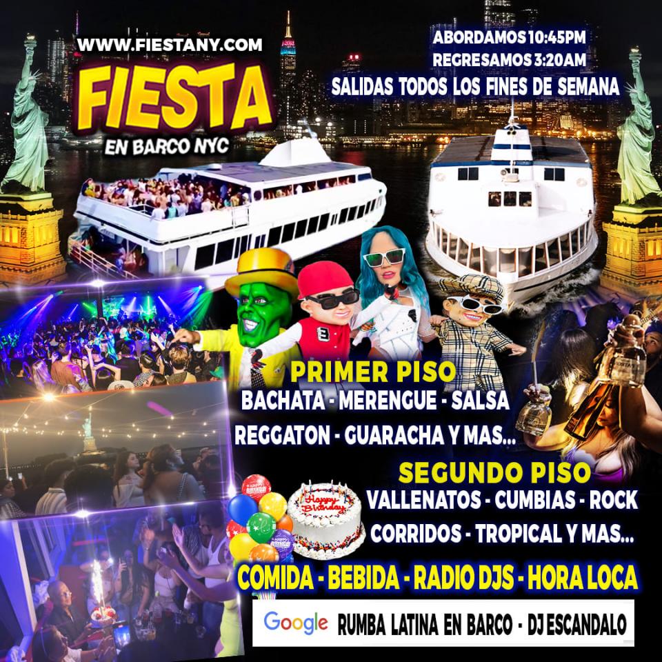 RUMBA LATINA EN BARCO + RADIO DJ'S + MANHATTAN NY