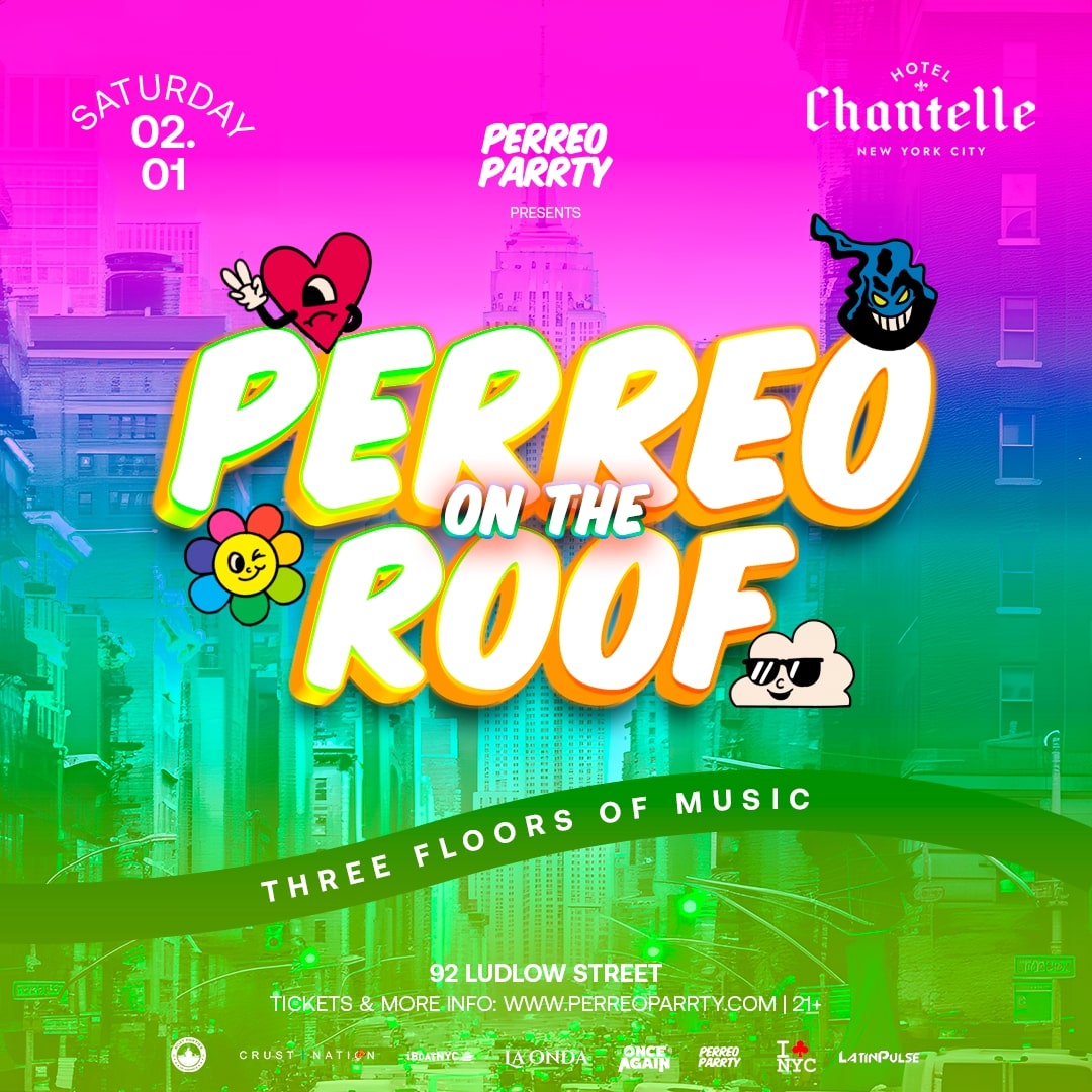 Buy tickets for PERREO on the ROOF - Latin & Reggaeton - Dance Party at Hotel Chantelle PERREO on the ROOF - Latin & Reggaeton - Dance Party at Hotel Chantelle