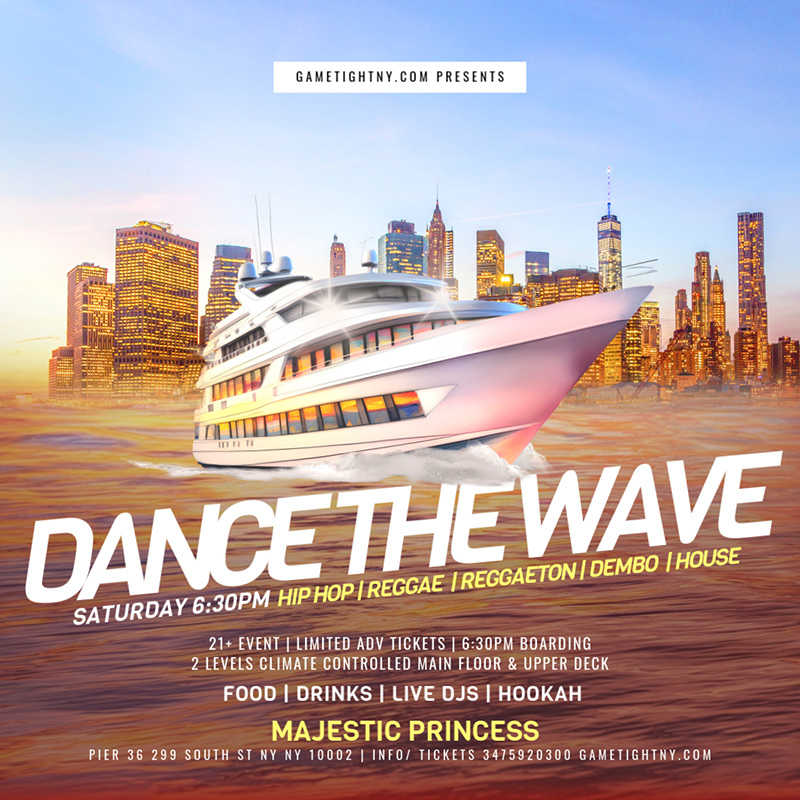 Buy tickets for NYC DANCE THE WAVE SATURDAY SUNSET MAJESTIC PRINCESS YACHT PARTY NYC DANCE THE WAVE SATURDAY SUNSET MAJESTIC PRINCESS YACHT PARTY