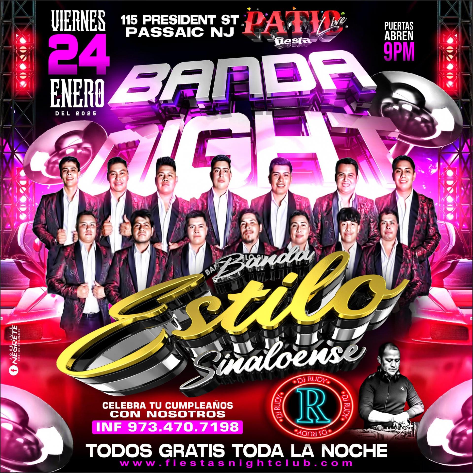 Buy tickets for BANDA ESTILO SINALOENSE, DJ RUDY BANDA ESTILO SINALOENSE, DJ RUDY