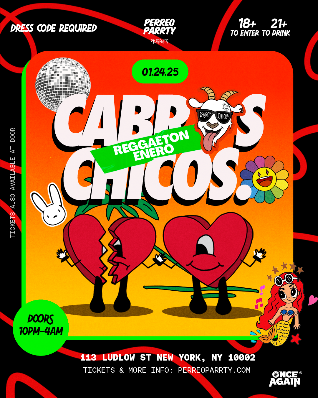 Buy tickets for Cabros Chicos - Reggaeton Enero - Latin Dance Party NYC - 18+ Cabros Chicos - Reggaeton Enero - Latin Dance Party NYC - 18+