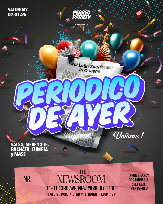 Buy tickets for Periodico de Ayer - Latin & Reggaeton Parrty at Newsroom Speakeasy Periodico de Ayer - Latin & Reggaeton Parrty at Newsroom Speakeasy