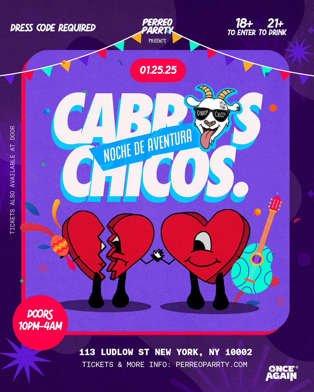 Buy tickets for Cabros Chicos - Aventura Night - Bachata & Reggaeton Dance Party NYC - 18+ Cabros Chicos - Aventura Night - Bachata & Reggaeton Dance Party NYC - 18+