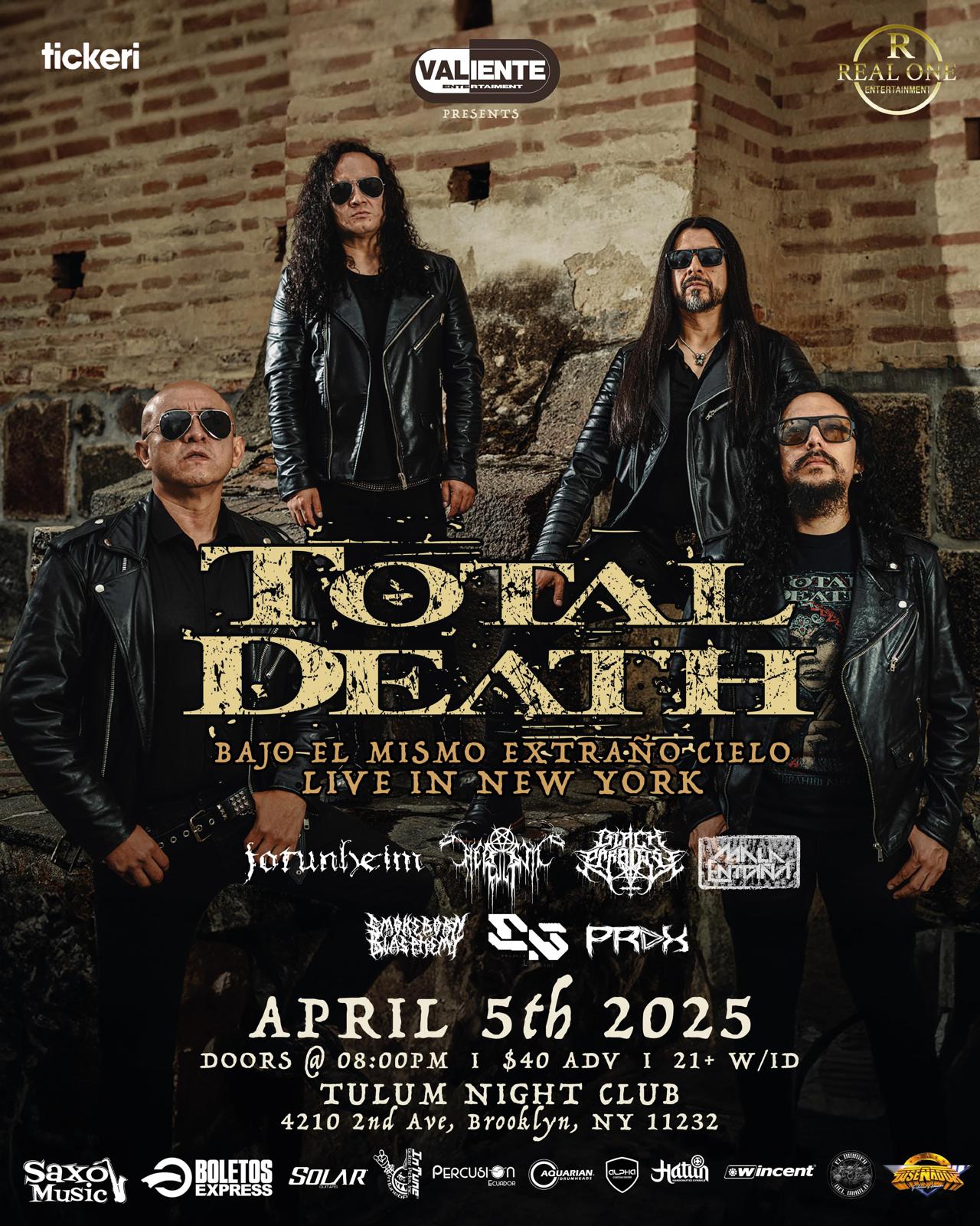 Buy tickets for TOTAL DEATH FROM ECUADOR TOTAL DEATH FROM ECUADOR