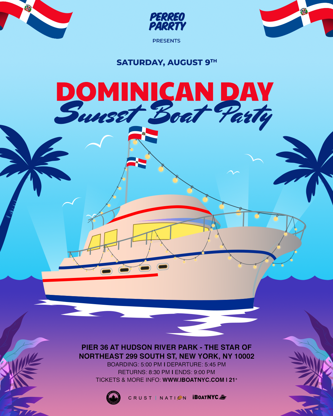 Dominican Day Sunset Boat Party Yacht Cruise