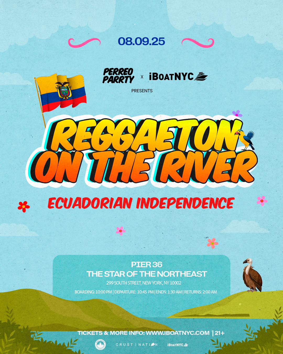 ECUADORIAN Independence Day Boat Party Cruise | Reggaeton on the River