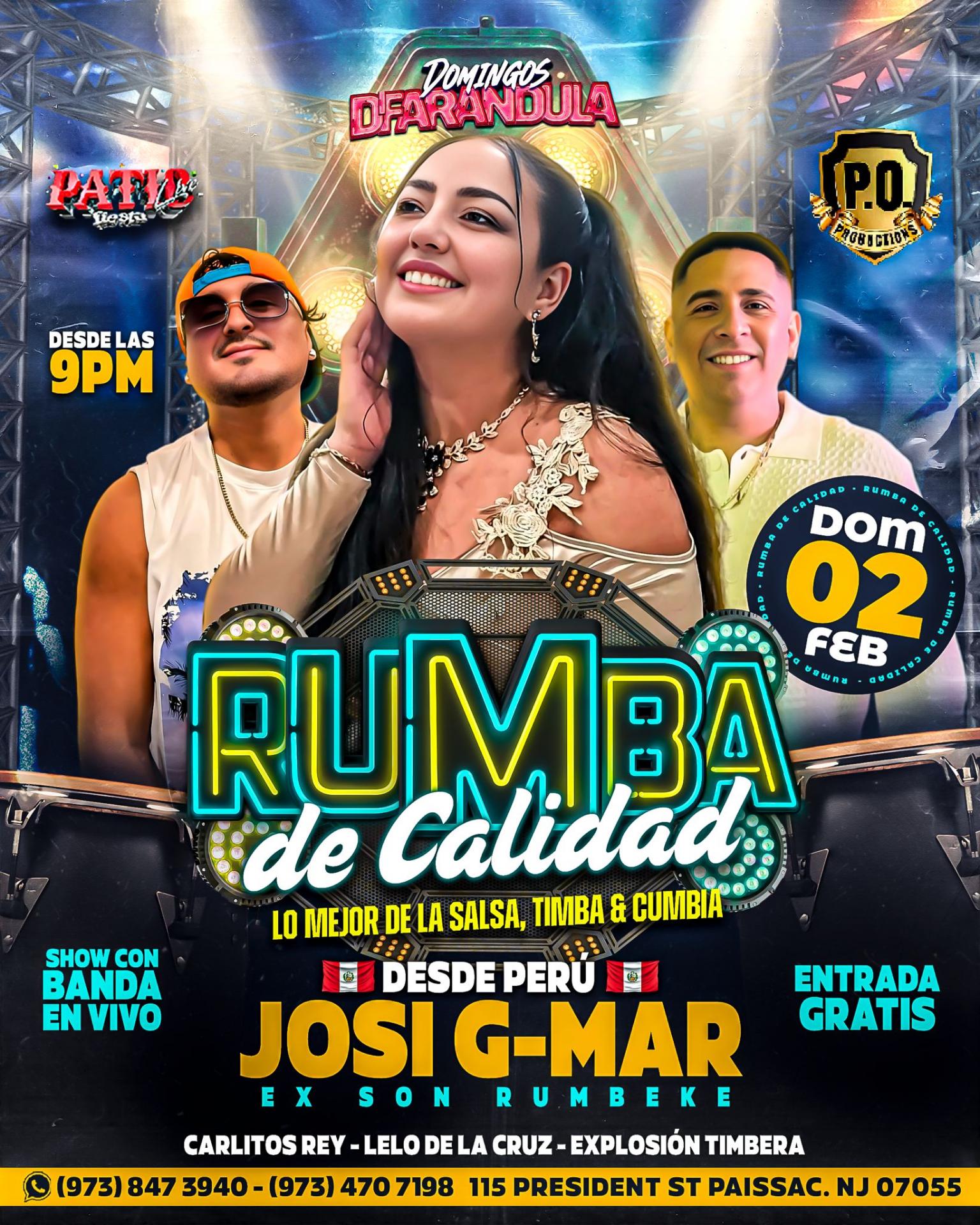 Buy tickets for DESDE PERU JOSI G-MAR EX SON RUMBEKE, CARLITOS REY, LELO DE LA CRUZ, EXPLOSION TIMBERA DESDE PERU JOSI G-MAR EX SON RUMBEKE, CARLITOS REY, LELO DE LA CRUZ, EXPLOSION TIMBERA