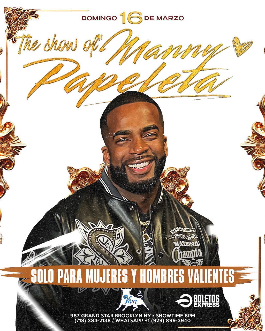 Buy tickets for Manny Papeleta Show Solo Para Mujeres y Hombre Valientes Manny Papeleta Show Solo Para Mujeres y Hombre Valientes