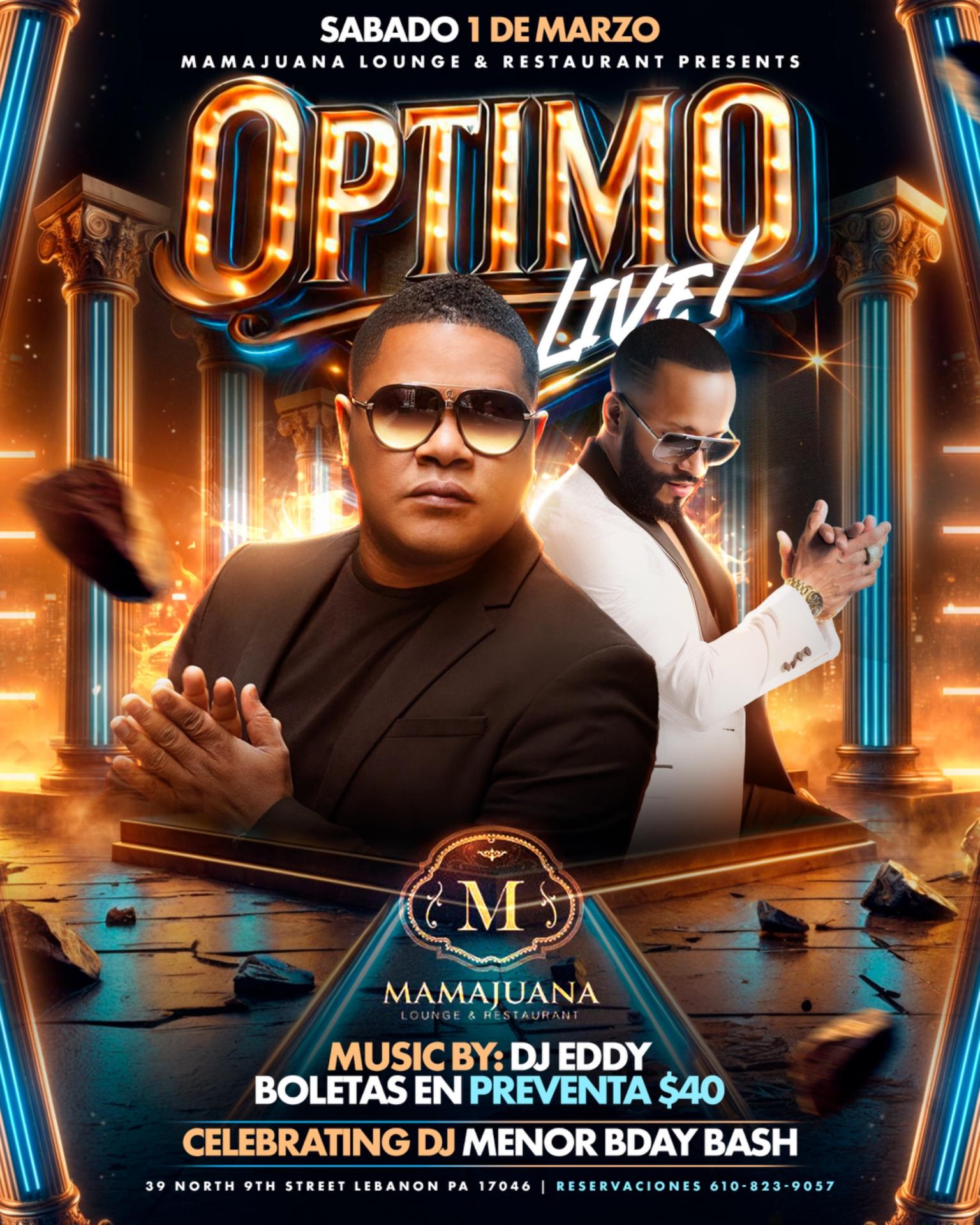 Buy tickets for OPTIMO LIVE OPTIMO LIVE