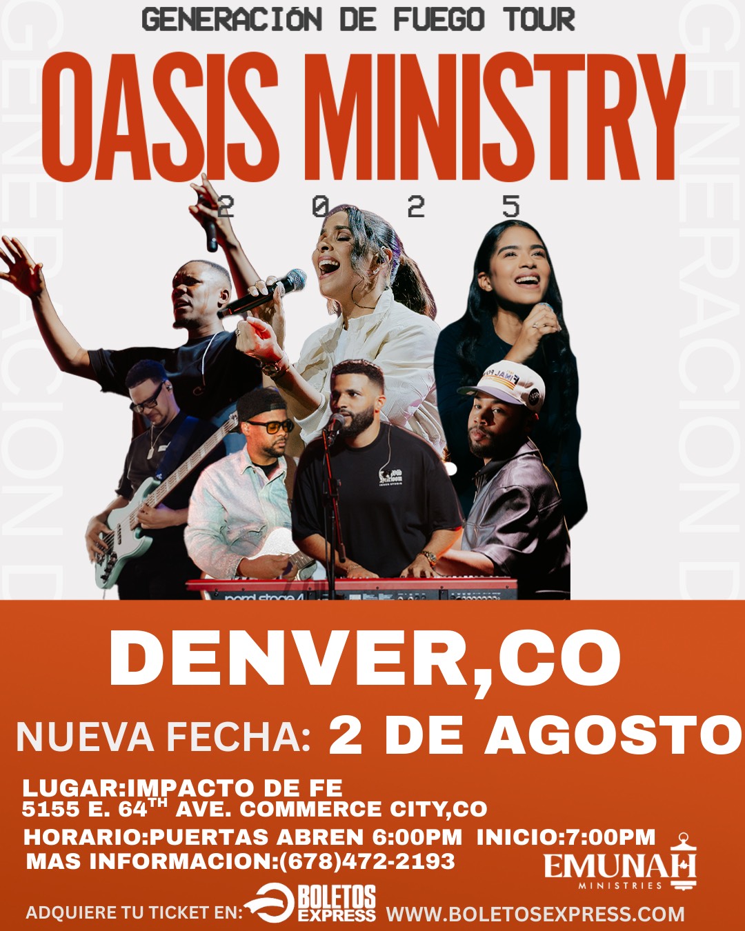 GENERACION DE FUEGO-TOUR  OASIS MINISTRY 2025